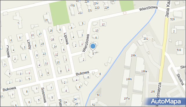 Michałów-Grabina, Wierzbowa, 4, mapa Michałów-Grabina