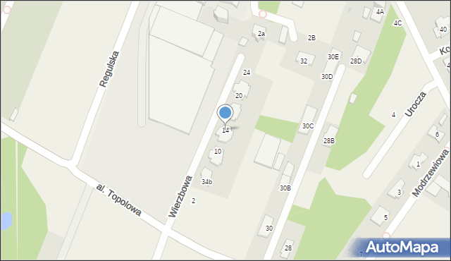 Michałowice, Wierzbowa, 14, mapa Michałowice