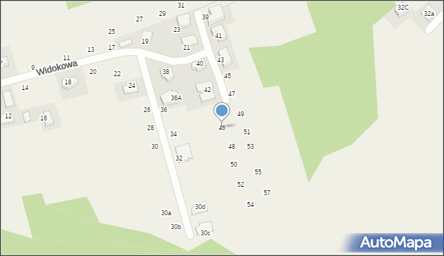 Michałowice, Widokowa, 46, mapa Michałowice
