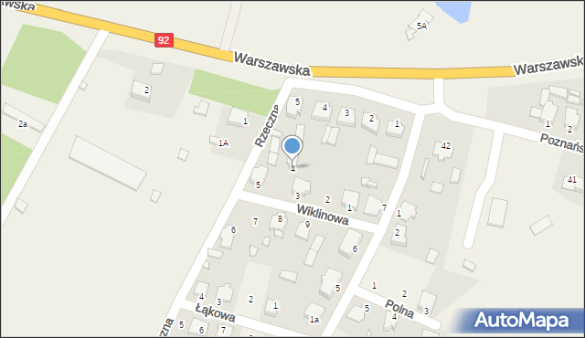 Miedzichowo, Wiklinowa, 4, mapa Miedzichowo