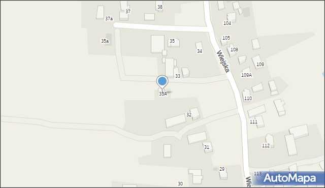 Miedźna, Wiejska, 33A, mapa Miedźna