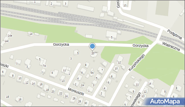 Międzychód, Wieniawskiego Henryka, 10, mapa Międzychód