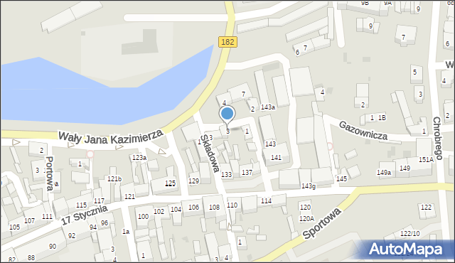 Międzychód, Wioślarska, 3, mapa Międzychód