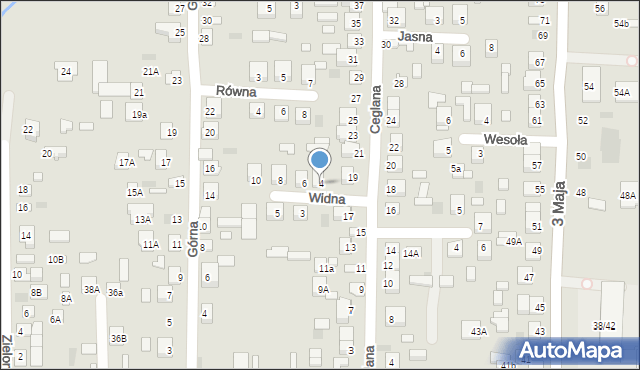 Międzyrzec Podlaski, Widna, 4, mapa Międzyrzec Podlaski