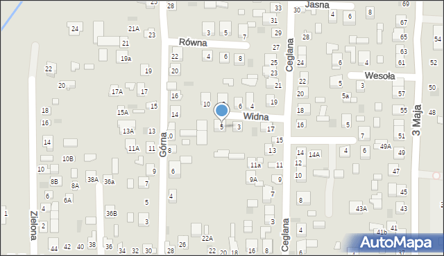 Międzyrzec Podlaski, Widna, 5, mapa Międzyrzec Podlaski