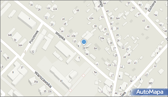 Międzyrzec Podlaski, Wiejska, 6, mapa Międzyrzec Podlaski