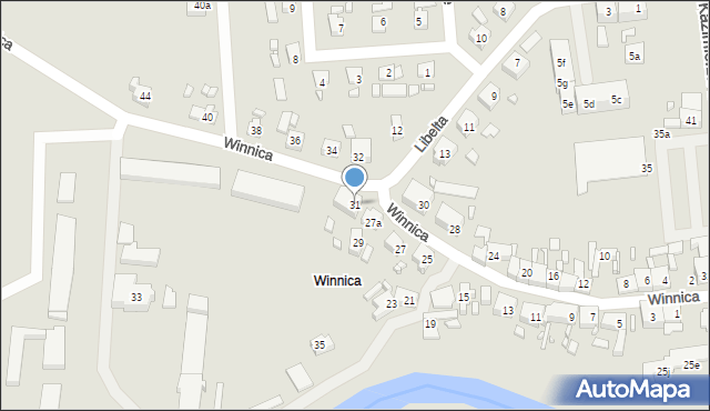 Międzyrzecz, Winnica, 31, mapa Międzyrzecz