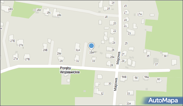 Mielec, Wiesiołowskiego, 33A, mapa Mielca