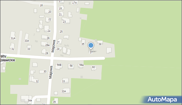 Mielec, Wiesiołowskiego, 37, mapa Mielca