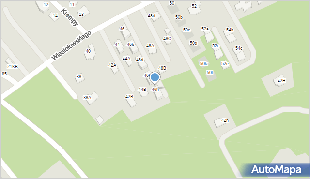 Mielec, Wiesiołowskiego, 46h, mapa Mielca