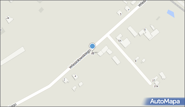 Mielec, Wiesiołowskiego, 4B, mapa Mielca