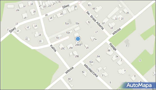 Mielec, Witosa Wincentego, 15A/2, mapa Mielca