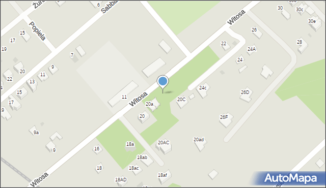Mielec, Witosa Wincentego, 20ba, mapa Mielca