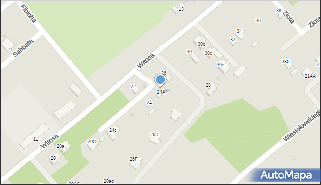 Mielec, Witosa Wincentego, 24A, mapa Mielca