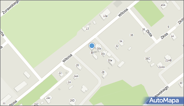 Mielec, Witosa Wincentego, 30, mapa Mielca