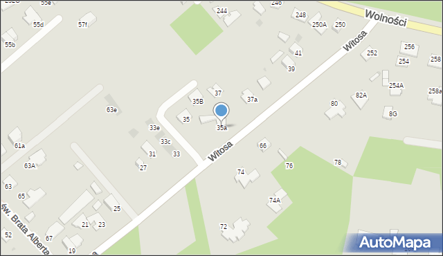 Mielec, Witosa Wincentego, 35a, mapa Mielca