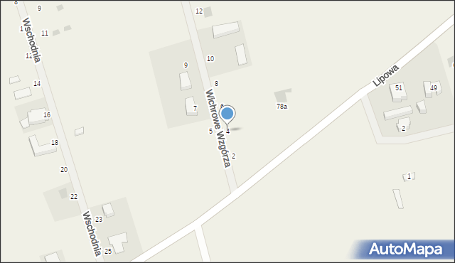 Mielenko, Wichrowe Wzgórza, 4, mapa Mielenko