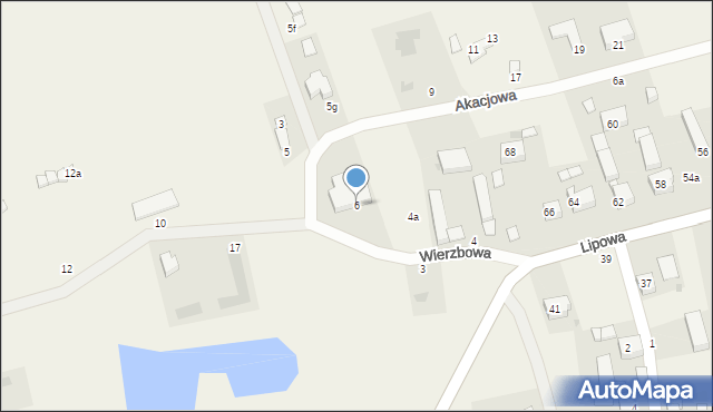 Mielenko, Wierzbowa, 6, mapa Mielenko