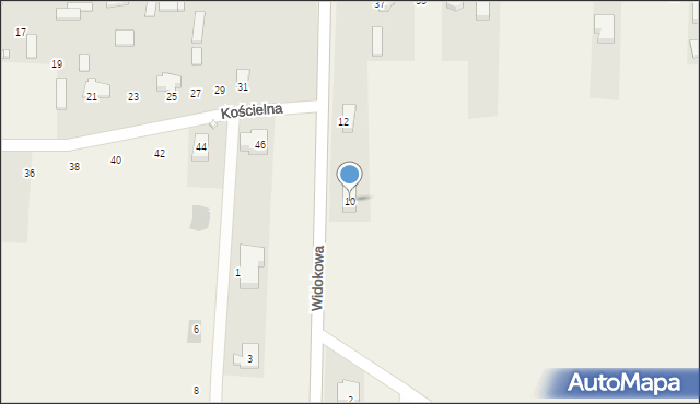 Mierzęcice, Widokowa, 10, mapa Mierzęcice