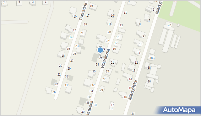 Mierzyn, Wiatraczna, 26, mapa Mierzyn
