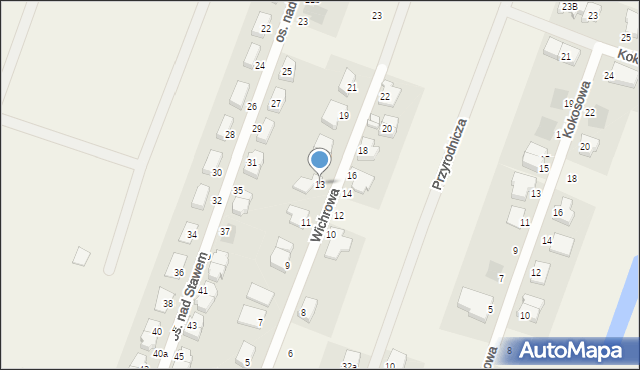 Mierzyn, Wichrowa, 13, mapa Mierzyn