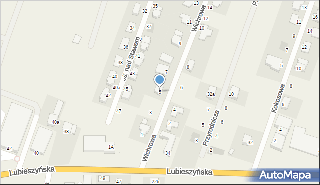 Mierzyn, Wichrowa, 5, mapa Mierzyn