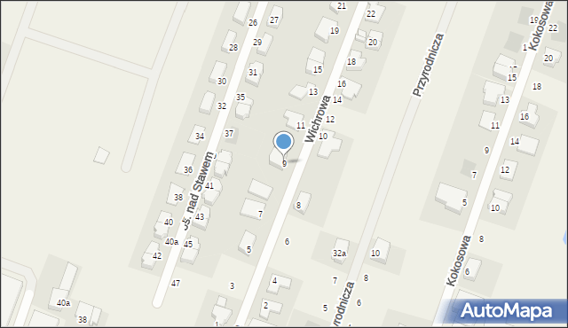 Mierzyn, Wichrowa, 9, mapa Mierzyn