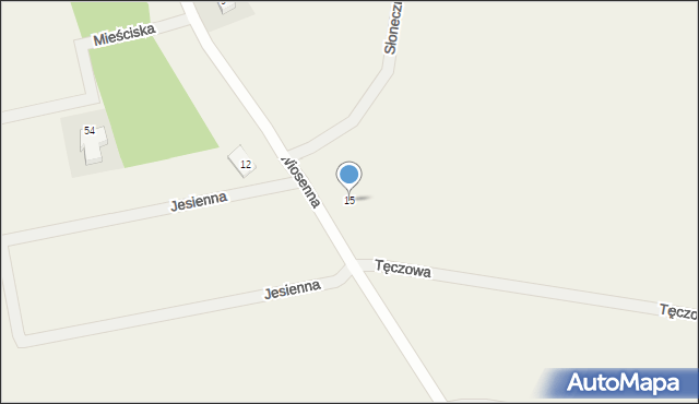 Mieściska, Wiosenna, 15, mapa Mieściska