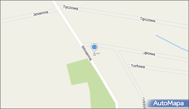 Mieściska, Wiosenna, 21, mapa Mieściska