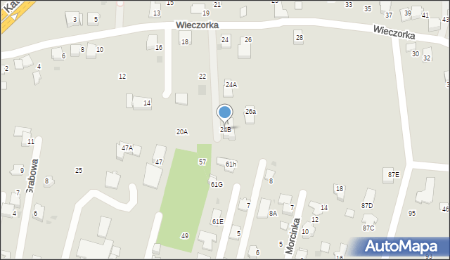 Mikołów, Wieczorka Józefa, 24B, mapa Mikołów