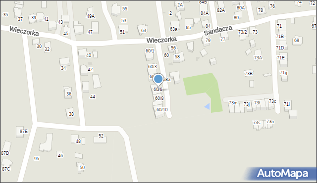 Mikołów, Wieczorka Józefa, 60/7, mapa Mikołów