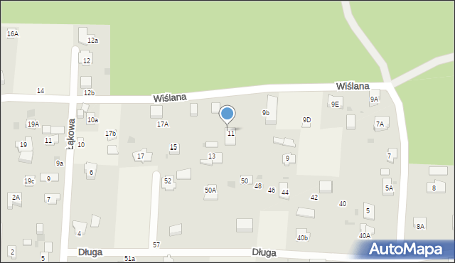 Mikoszewo, Wiślana, 11A, mapa Mikoszewo