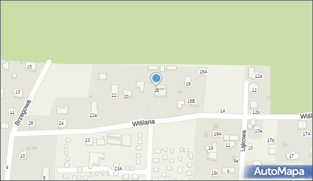 Mikoszewo, Wiślana, 18, mapa Mikoszewo