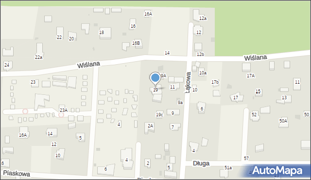 Mikoszewo, Wiślana, 19, mapa Mikoszewo