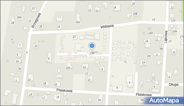 Mikoszewo, Wiślana, 23A, mapa Mikoszewo