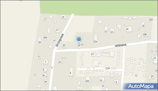 Mikoszewo, Wiślana, 24, mapa Mikoszewo