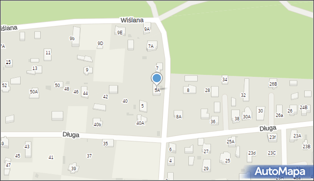 Mikoszewo, Wiślana, 5A, mapa Mikoszewo