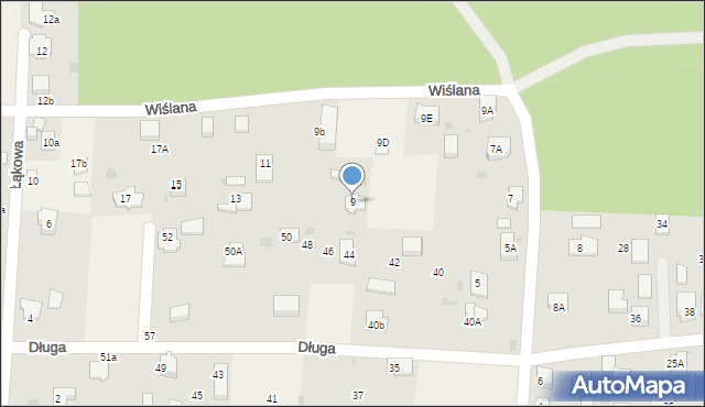 Mikoszewo, Wiślana, 9, mapa Mikoszewo