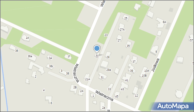 Milanówek, Wiatraczna, 21, mapa Milanówek