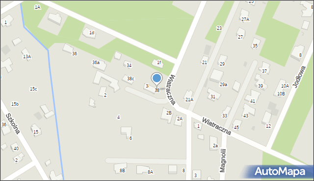 Milanówek, Wiatraczna, 38, mapa Milanówek