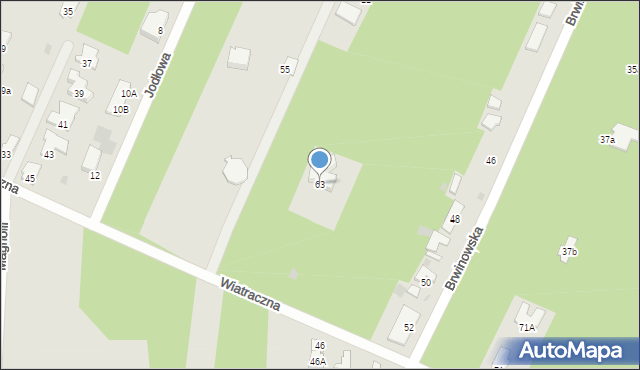 Milanówek, Wiatraczna, 63, mapa Milanówek