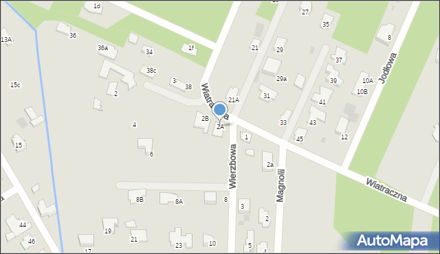 Milanówek, Wierzbowa, 2A, mapa Milanówek