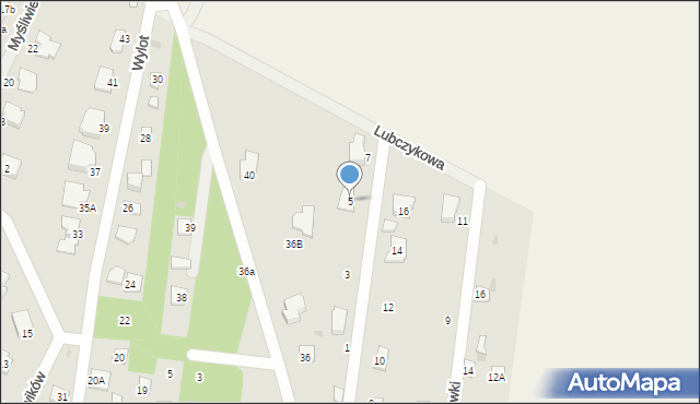 Milanówek, Wiosenna, 5, mapa Milanówek