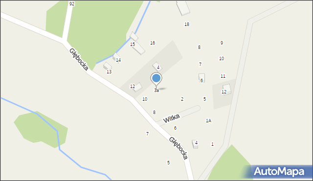 Miłków, Witka, 3a, mapa Miłków