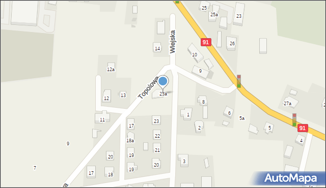 Miłobądz, Wiejska, 23a, mapa Miłobądz