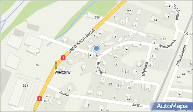 Milówka, Wierzbowa, 6, mapa Milówka