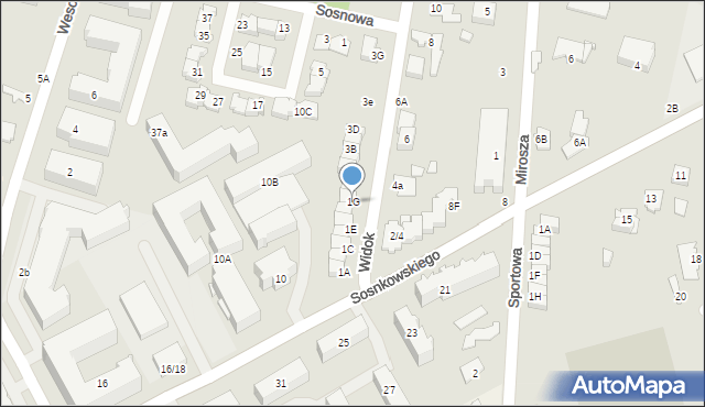 Mińsk Mazowiecki, Widok, 1G, mapa Mińsk Mazowiecki