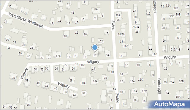Mińsk Mazowiecki, Wigury Stanisława, inż. pil., 11, mapa Mińsk Mazowiecki