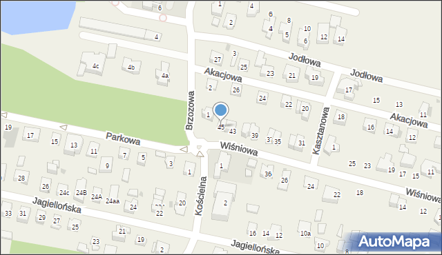 Mirków, Wiśniowa, 45, mapa Mirków