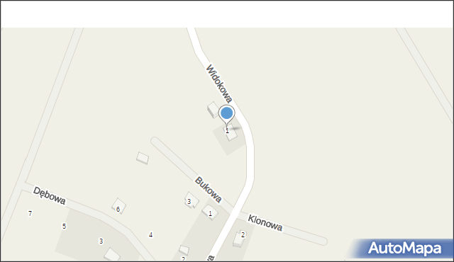 Miszkowice, Widokowa, 1, mapa Miszkowice